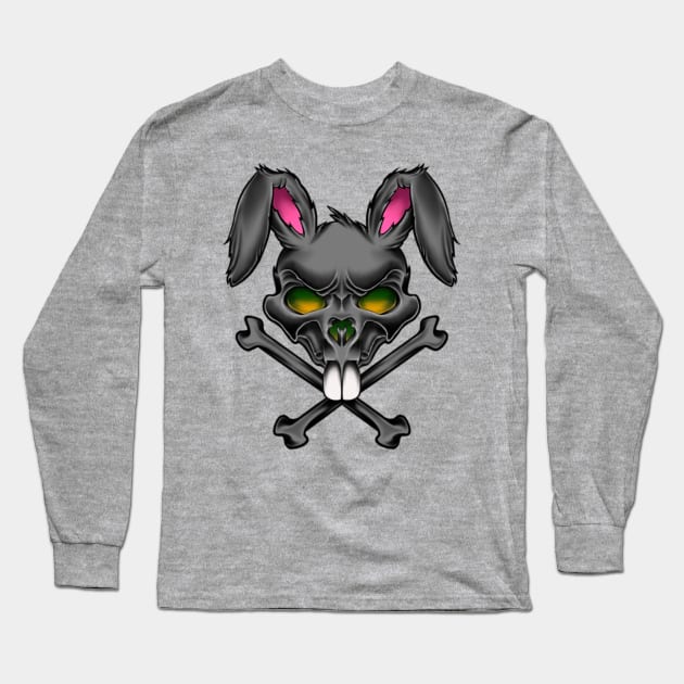 Cross Bones Bunny Long Sleeve T-Shirt by Pat’s Stuff 